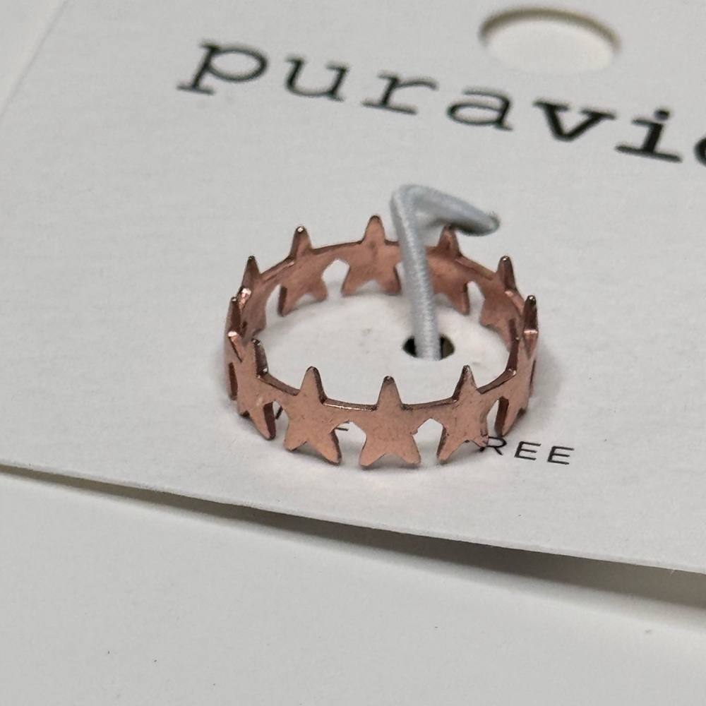 NWT Pura Vida Star Ring in Rose Gold Size 7